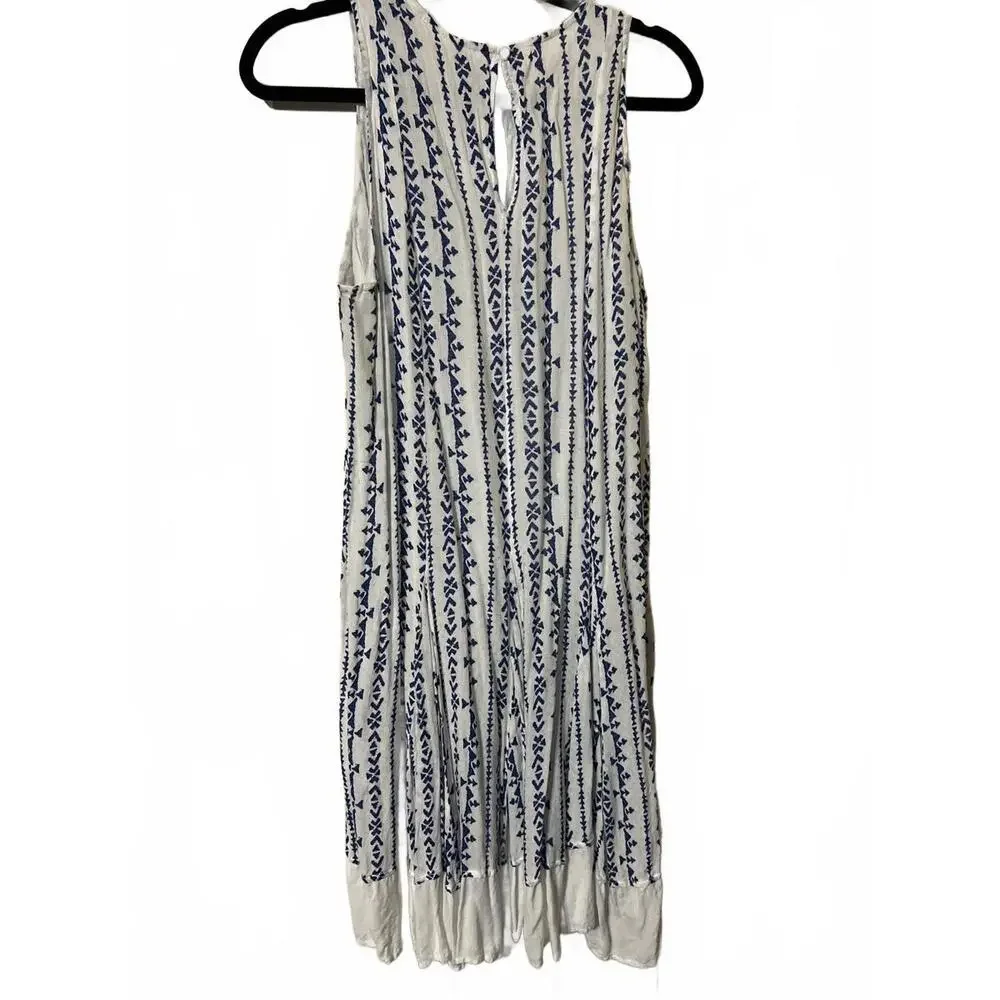 Altar’d State Women's cottagecore Casual Dress Blue Leaf - Picture 6 of 7